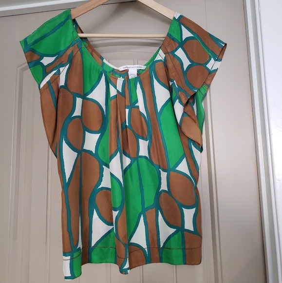 100% silk DVF top - Picture 1 of 4